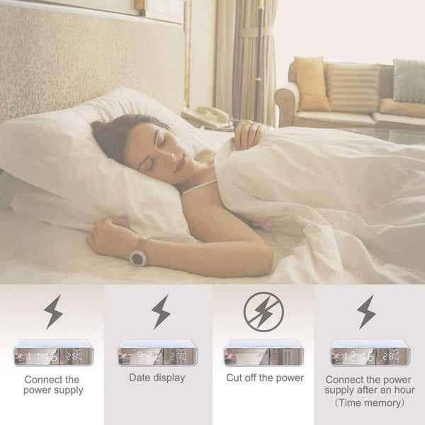 Electric LED Alarm Clock With Wireless Charger