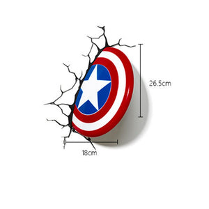 Cartoon Marvel Figure Wall Lamp Birthday Gifts