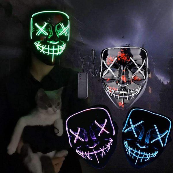 Halloween Mask LED Light Up Party Mask
