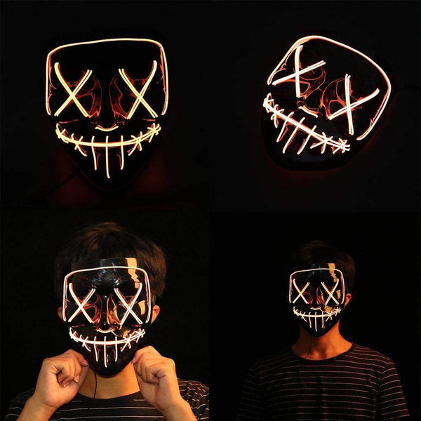 Halloween Mask LED Light Up Party Mask