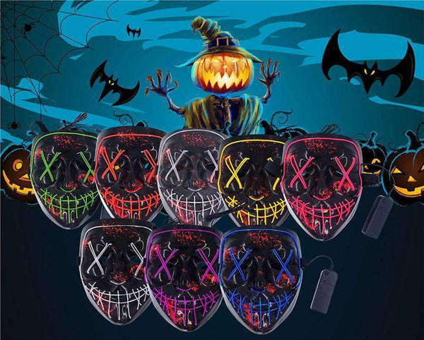 Halloween Mask LED Light Up Party Mask