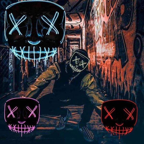 Halloween Mask LED Light Up Party Mask