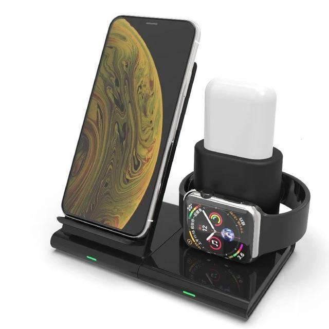 3 in 1 Wireless Charger Stand for iPhone Quick Charging Dock