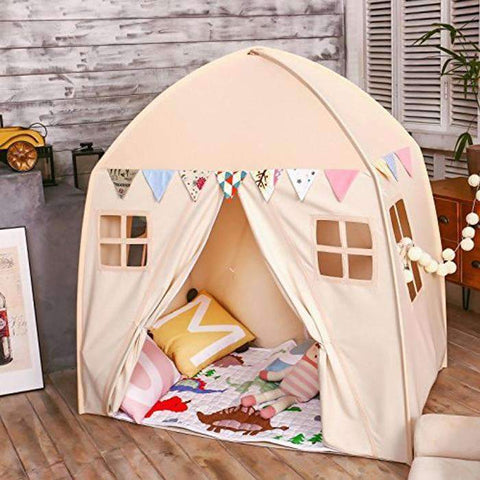 Large Children Playhouse Beige 100% Cotton