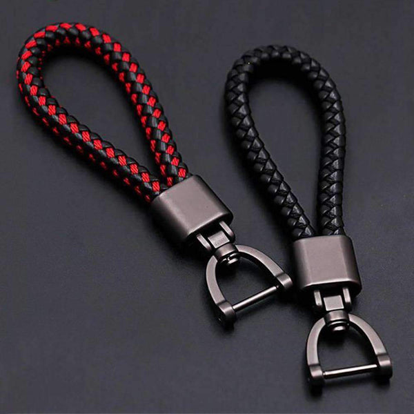 High-Grade Hand Woven Leather Car KeyChain