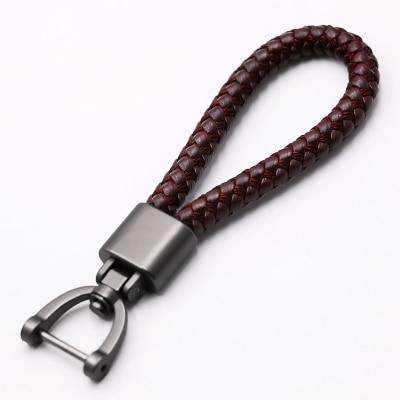 High-Grade Hand Woven Leather Car KeyChain