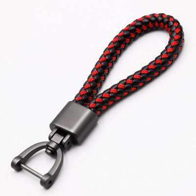 High-Grade Hand Woven Leather Car KeyChain