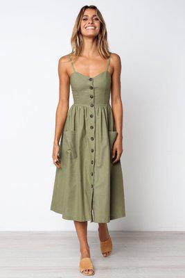 Summer Dress 2019 Sexy Spaghetti Strap V-neck