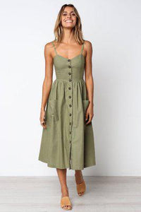 Summer Dress 2019 Sexy Spaghetti Strap V-neck