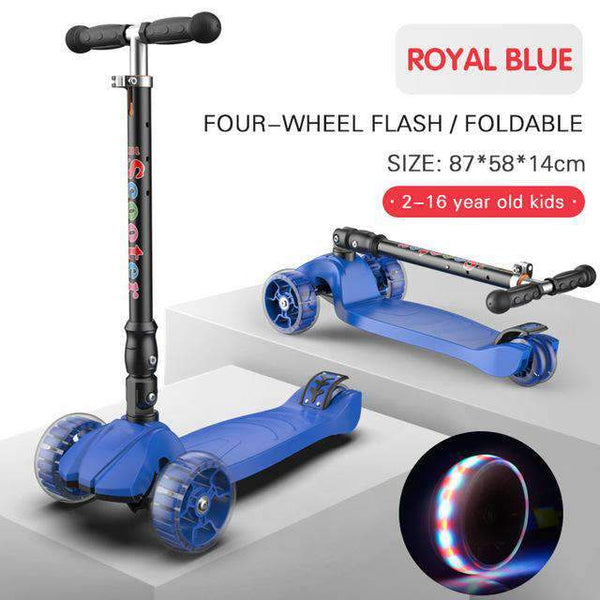 Light Music Bike Four Round Wheel Folding Bike