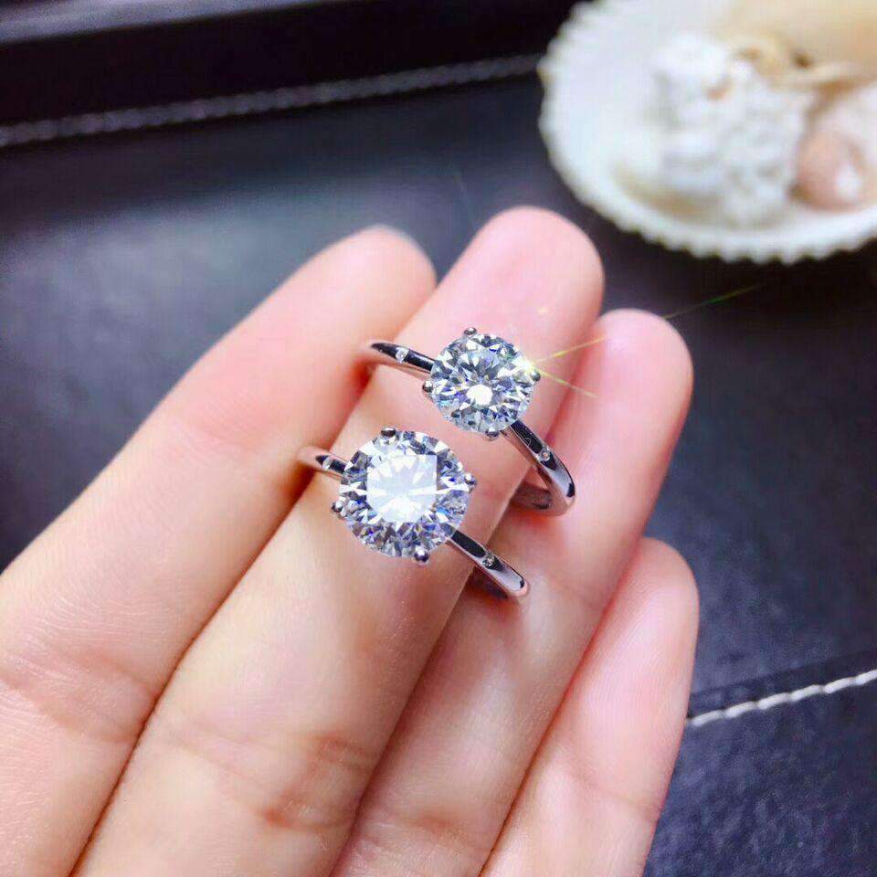 Real Sterling Silver Charm Fine Wedding ring